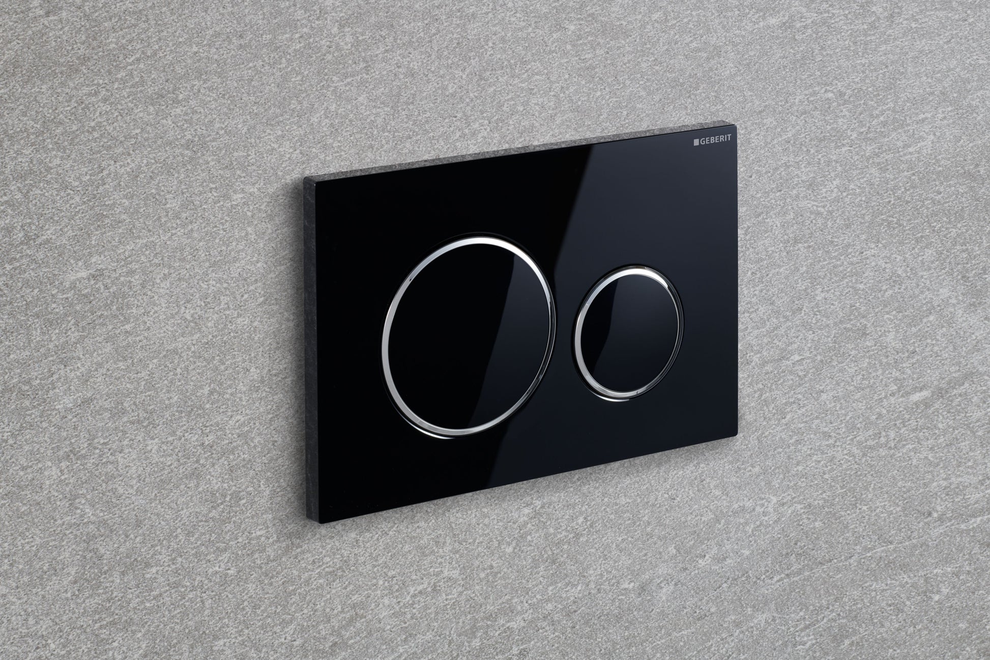 Geberit Sigma 20 Round betjeningsplade, sort/krom