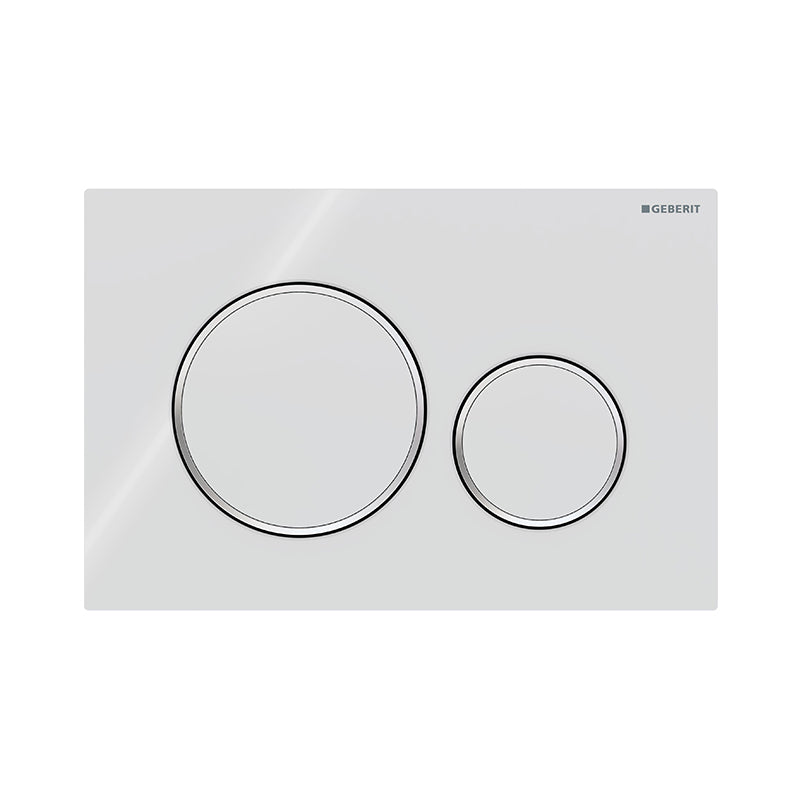 Geberit Sigma 20 Round betjeningsplade, hvid/krom