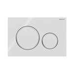 Geberit Sigma 20 Round betjeningsplade, hvid/krom