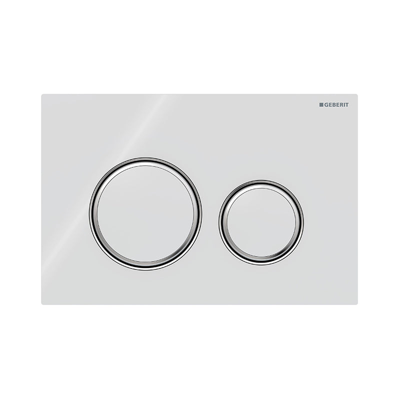 Geberit Sigma 50 Round betjeningsplade, hvid/krom