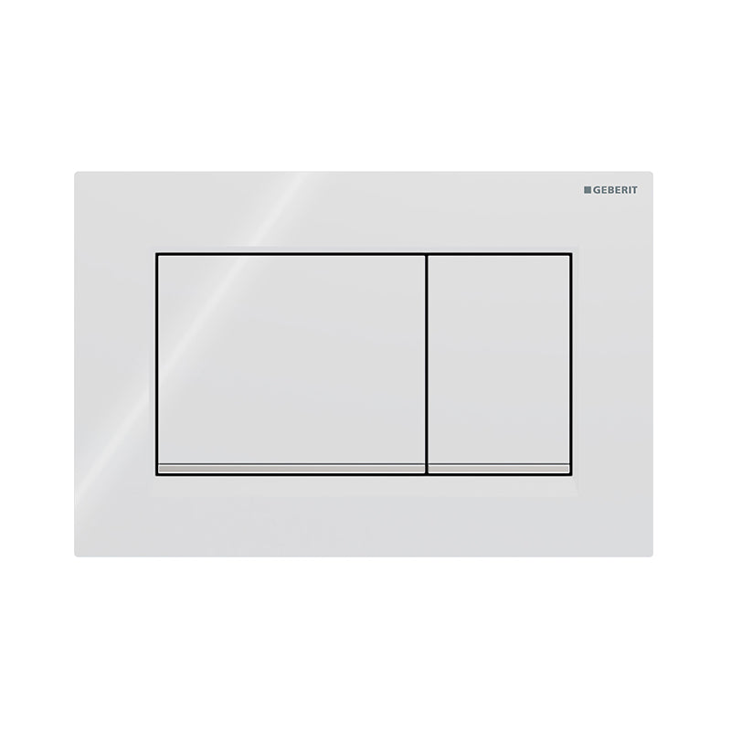 Geberit Sigma 20 Square betjeningsplade, hvid/krom