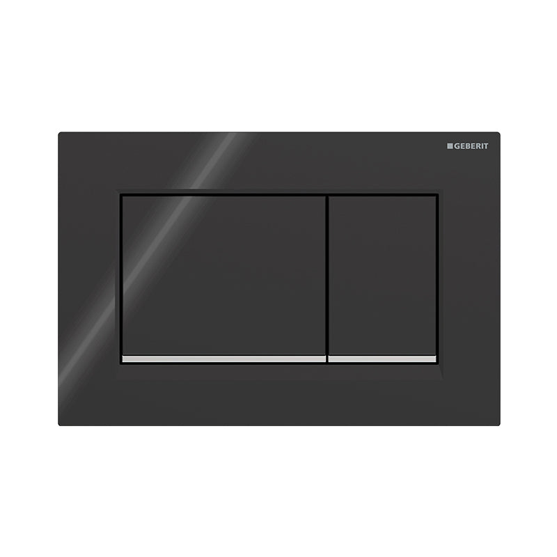 Geberit Sigma 20 Square betjeningsplade, sort/krom