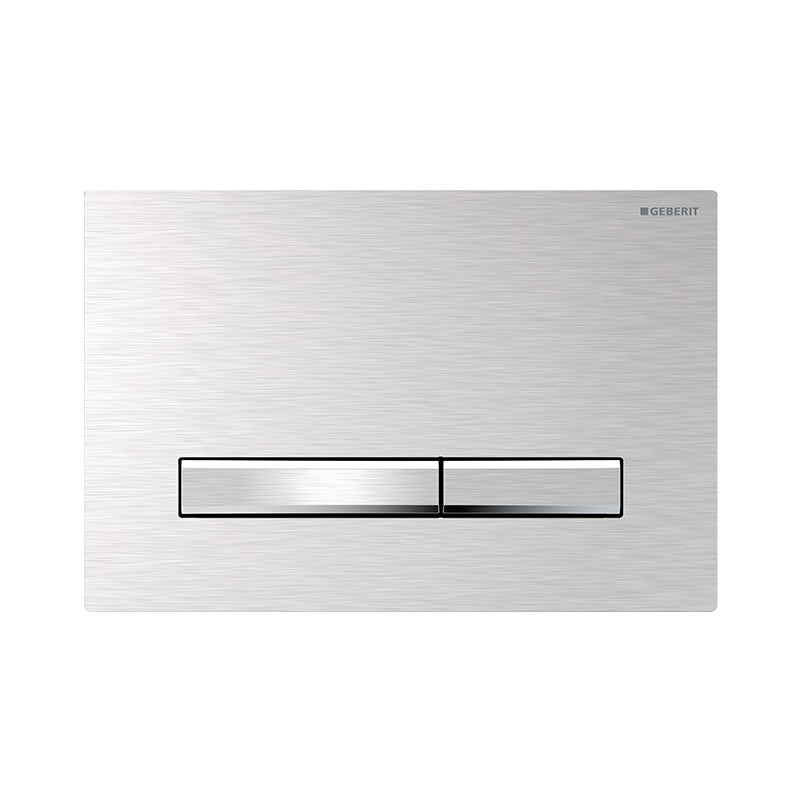 Geberit Sigma 50 Square betjeningsplade, børstet/krom