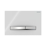 Geberit Sigma 50 Square betjeningsplade, hvid/krom