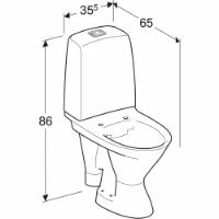 Spira toilet med åben s-lås | Uden VVSPLUS