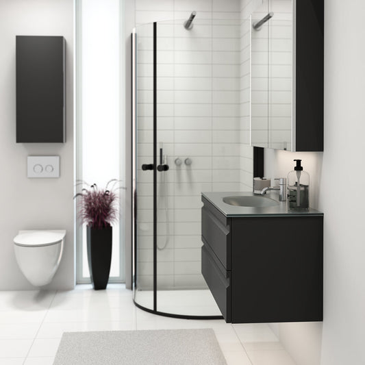 Dansani Match brusekabine i sort