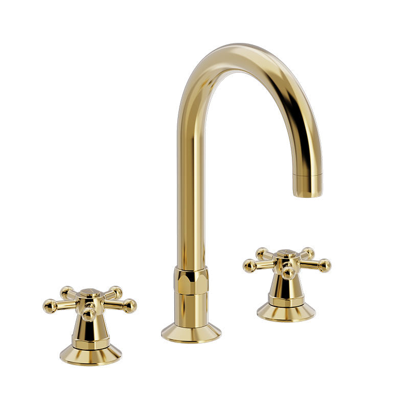 TONI Copenhagen Christiansborg 3-huls håndvaskarmatur med svingtud Ø150 mm, messing