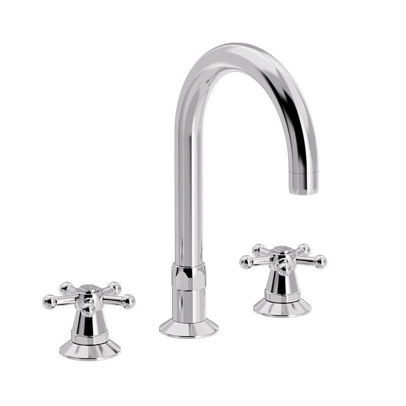 TONI Copenhagen Christiansborg 3-huls håndvaskarmatur med svingtud Ø150 mm, krom