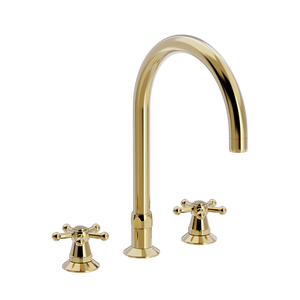 TONI Copenhagen Christiansborg 3-huls køkkenarmatur med svingtud, messing