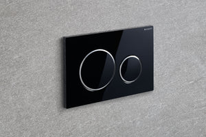Geberit Sigma 20 Round betjeningsplade, sort/krom
