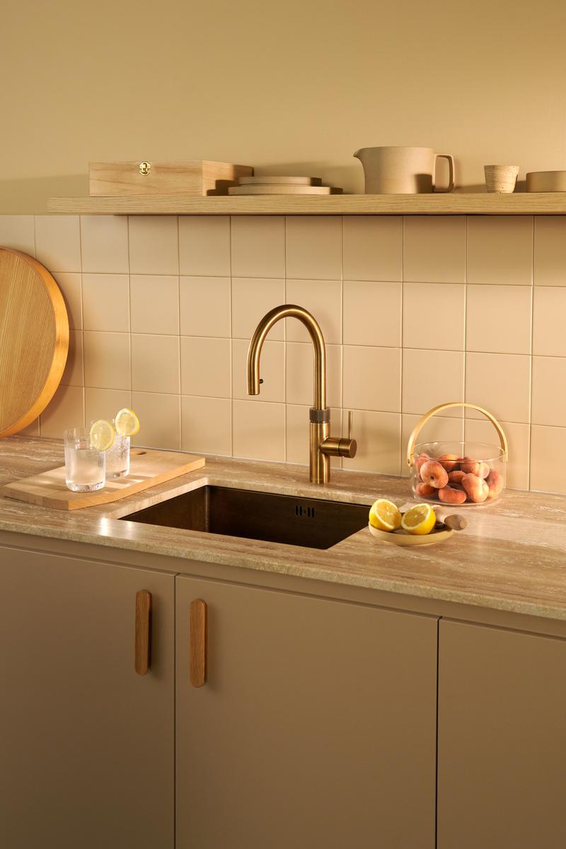 Quooker Flex Round, bruneret messing