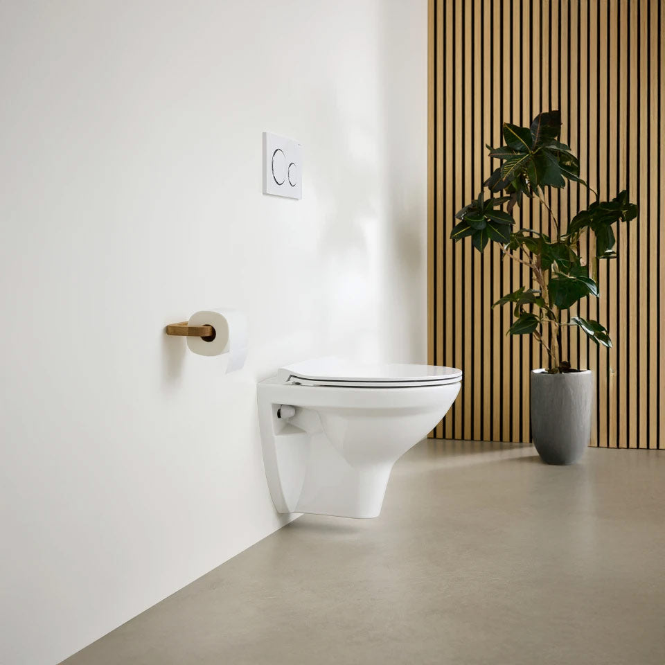 Ifö Spira Classic væghængt toilet, uden skyllekant, hvid