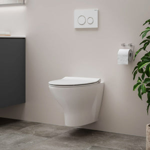 Ifö Spira Style væghængt toilet, uden skyllekant, hvid