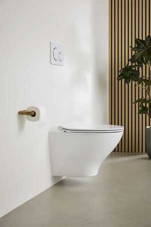 Ifö Spira Modern væghængt toilet, uden skyllekant, hvid