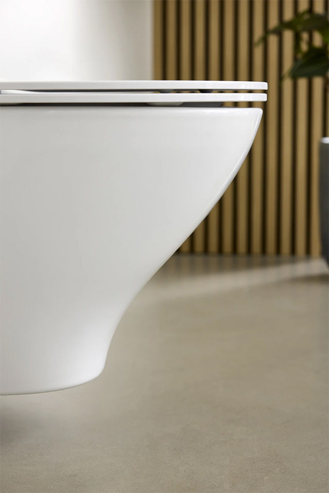 Ifö Spira Modern væghængt toilet, uden skyllekant, hvid