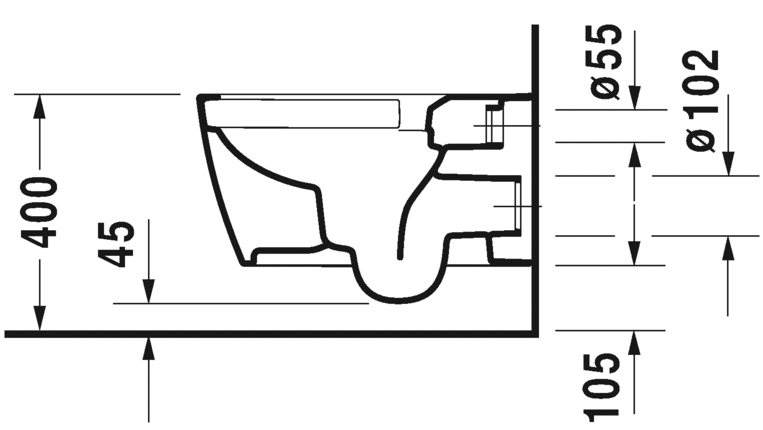 Duravit me by starck væghængt toilet i hvid 