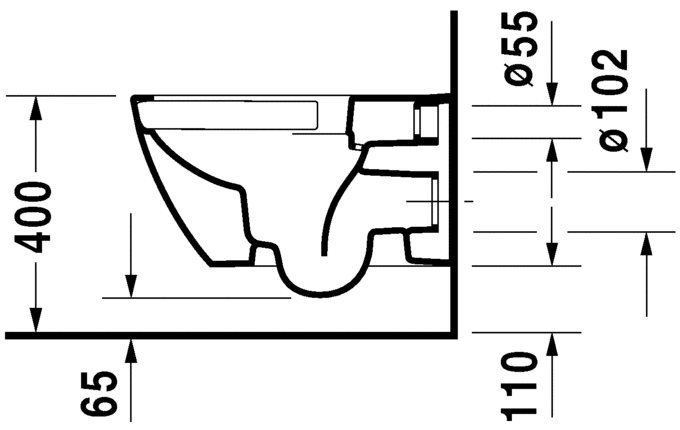 Datablad Duravit Happy D.2 Rimless hængetoilet
