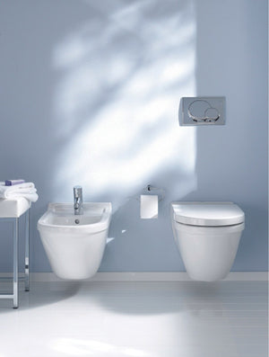 Duravit Starck 3 væghængt toilet med skyldekant
