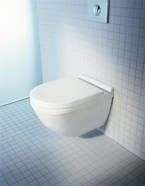 Duravit Starck 3 væghængt toilet, skjult montering