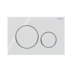 Geberit Sigma 20 Round betjeningsplade, hvid/krom