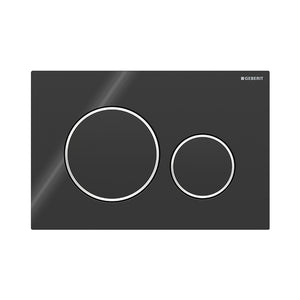 Geberit Sigma 20 Round betjeningsplade, sort/krom
