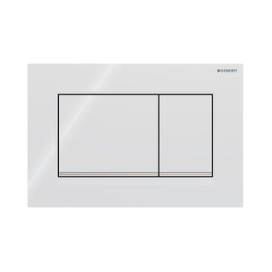 Geberit Sigma 20 Square betjeningsplade, hvid/krom