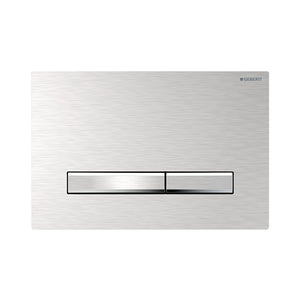 Geberit Sigma 50 Square betjeningsplade, børstet/krom