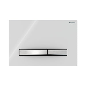 Geberit Sigma 50 Square betjeningsplade, hvid/krom