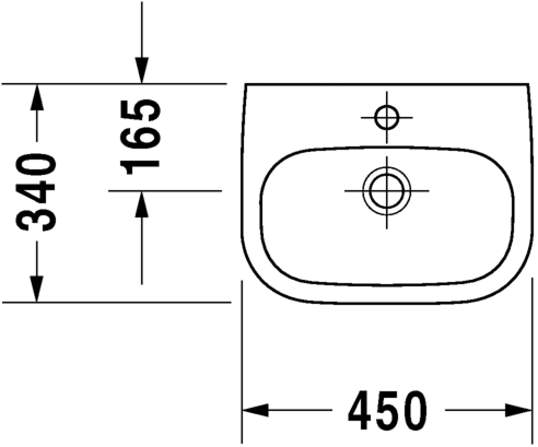 Duravit D-Code håndvask 45 cm