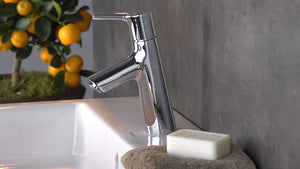 Hansgrohe Talis S 80 håndvaskarmatur m/push-op bundventil, krom