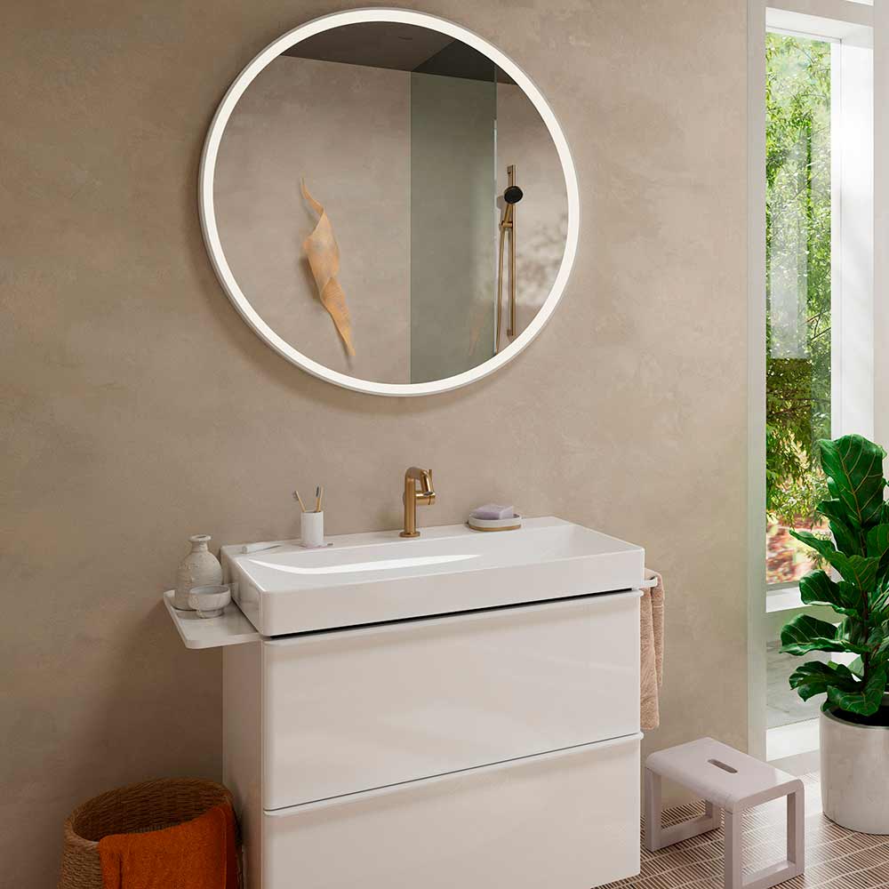 Hansgrohe Tecturis S håndvaskarmatur 110 Fine CoolStart m/ bundventil, børstet kobber