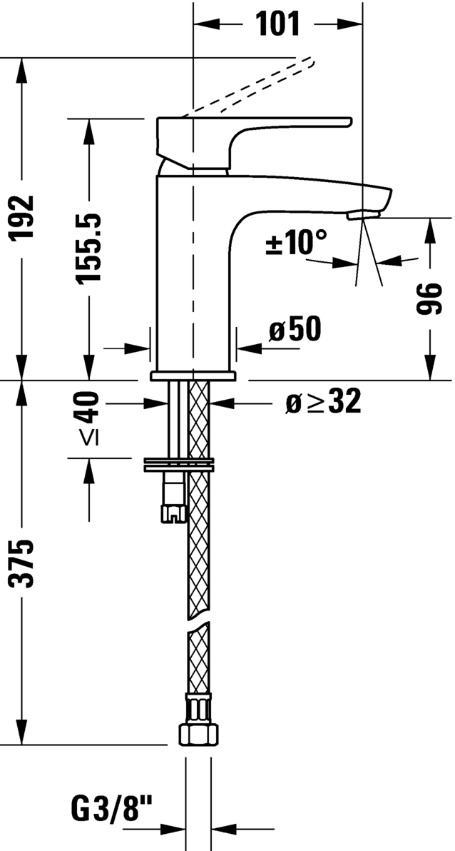 Duravit B.1 håndvaskarmatur s-size