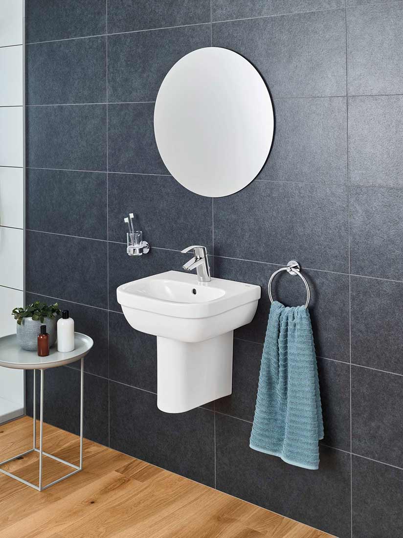 Grohe Eurosmart håndvaskarmatur m/løft op ventil, krom