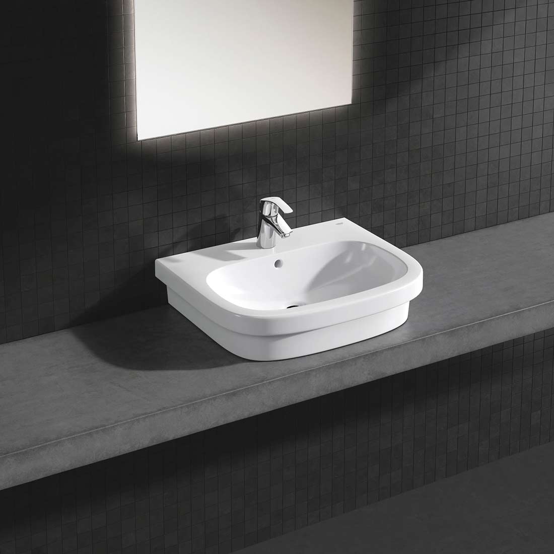 Grohe Eurosmart håndvaskarmatur m/løft op ventil, krom