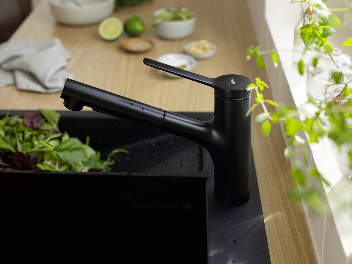 Hansgrohe Zesis M33 køkkenarmatur 150, med udtræk, mat sort