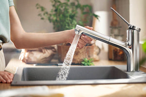 Hansgrohe Zesis M33 køkkenarmatur 150, med udtræk, krom