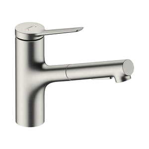Hansgrohe Zesis M33 køkkenarmatur 150, med udtræk, rustfrit stål