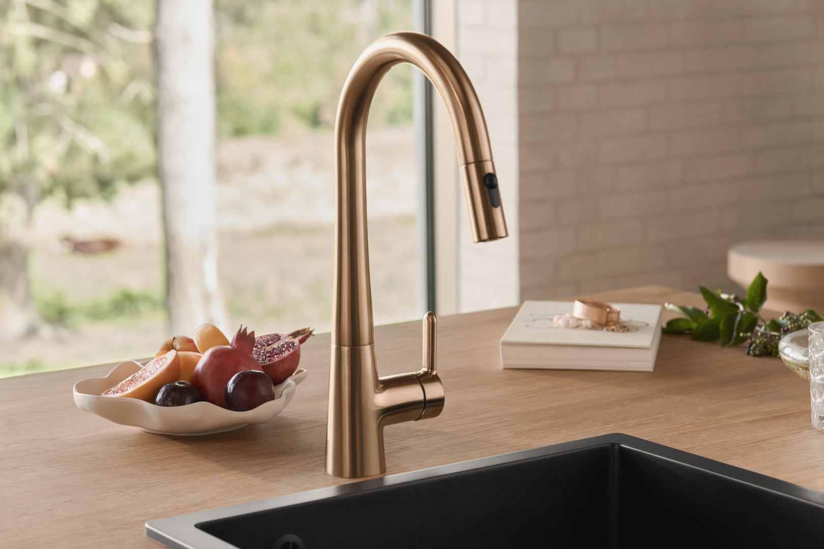 Oras Inspera køkkenarmatur m/udtræk, børstet bronze