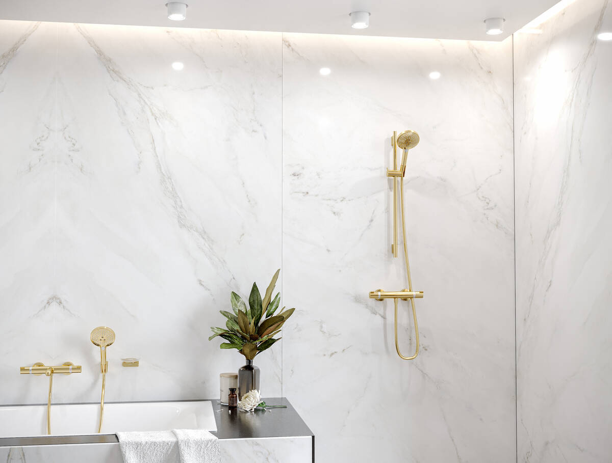 Hansgrohe Ecostat Comfort badekararmatur, poleret guld