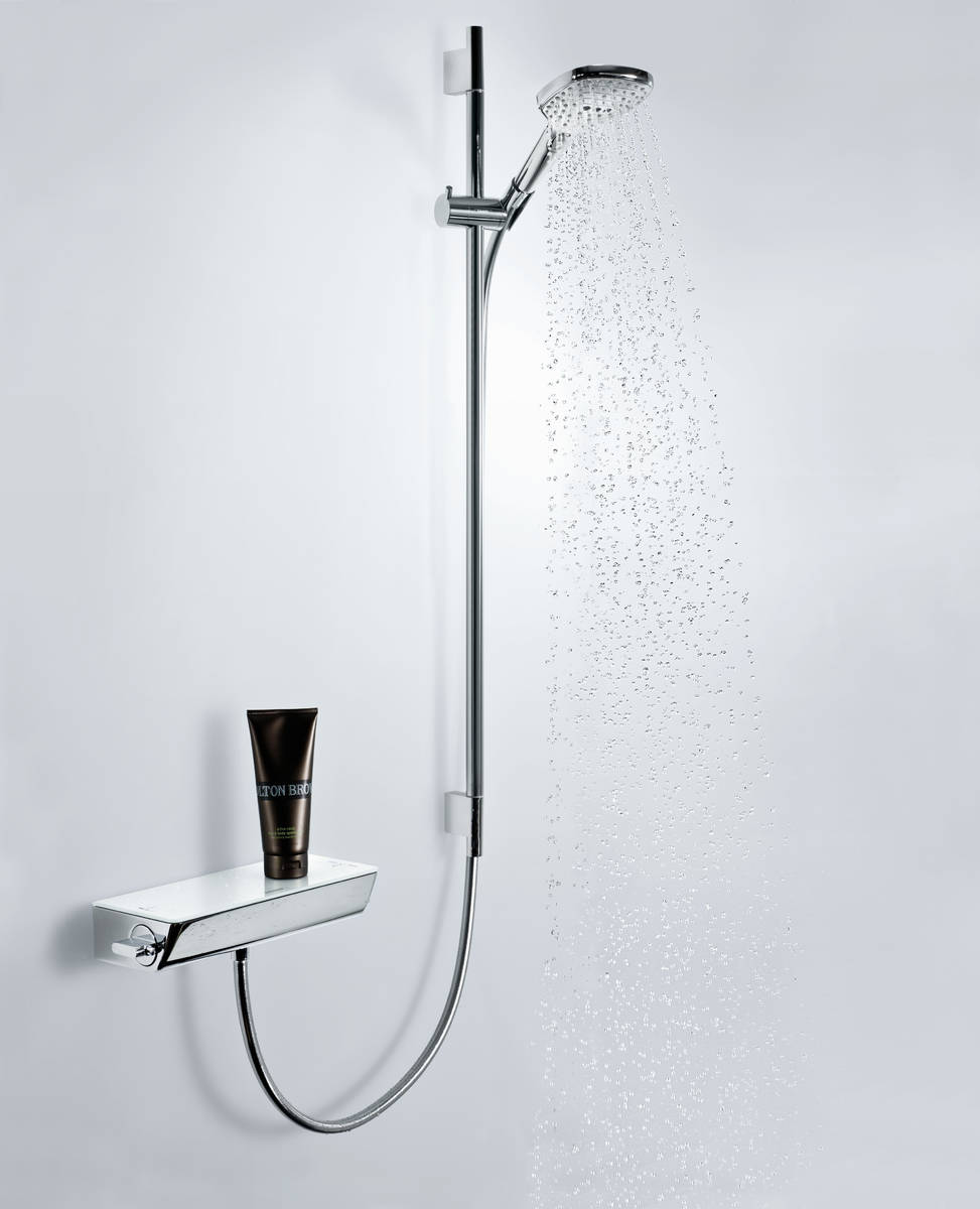 Hansgrohe Ecostat Select brusearmatur, krom/klar glas
