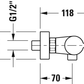 Duravit B.1 brusearmatur m/termostat
