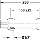 Duravit B.1 brusearmatur m/termostat