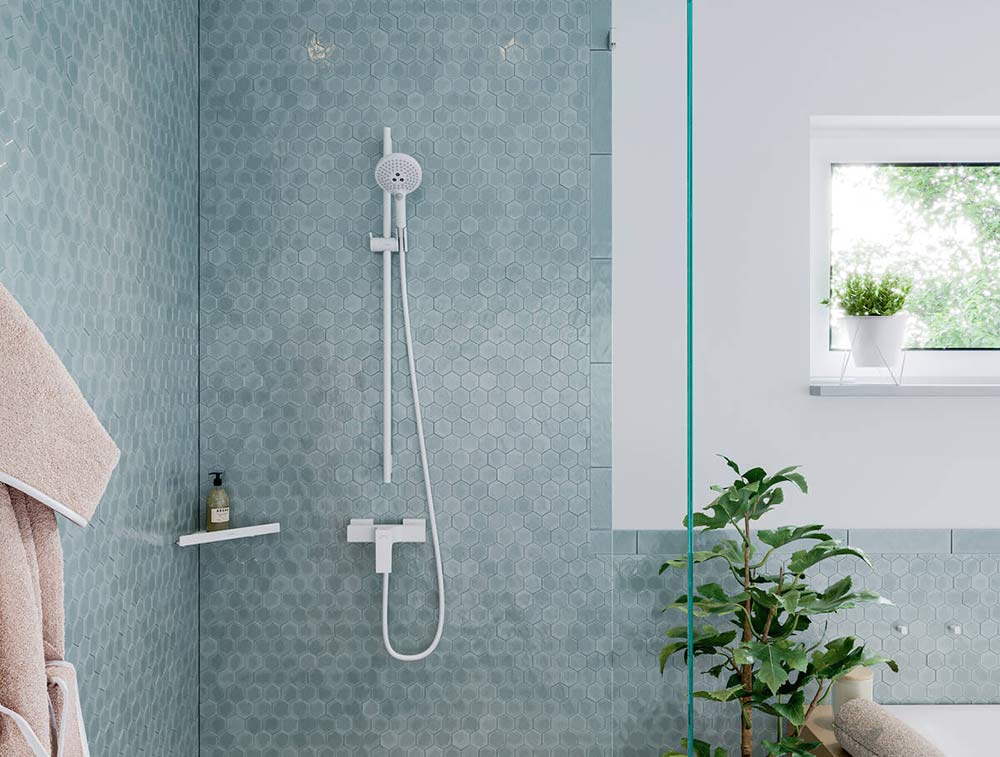 1Hansgrohe Raindance Select S håndbruser 120 3jet, mat hvid