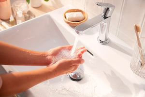Hansgrohe bundventil, push-open, krom