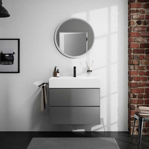 Hansgrohe Xarita S badeværelsesspejl med lys, ø70, mat hvid