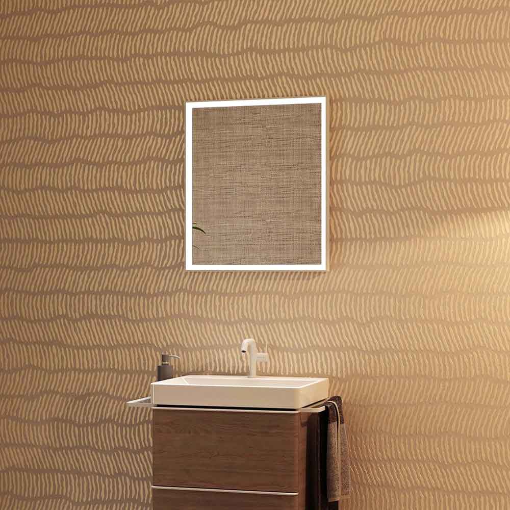 Hansgrohe Xarita E badeværelsesspejl med lys, 60 x 70 cm, mat hvid