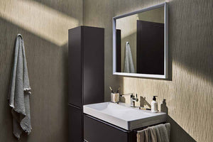 Hansgrohe Xarita E badeværelsesspejl med lys, 80 x 70 cm, mat hvid