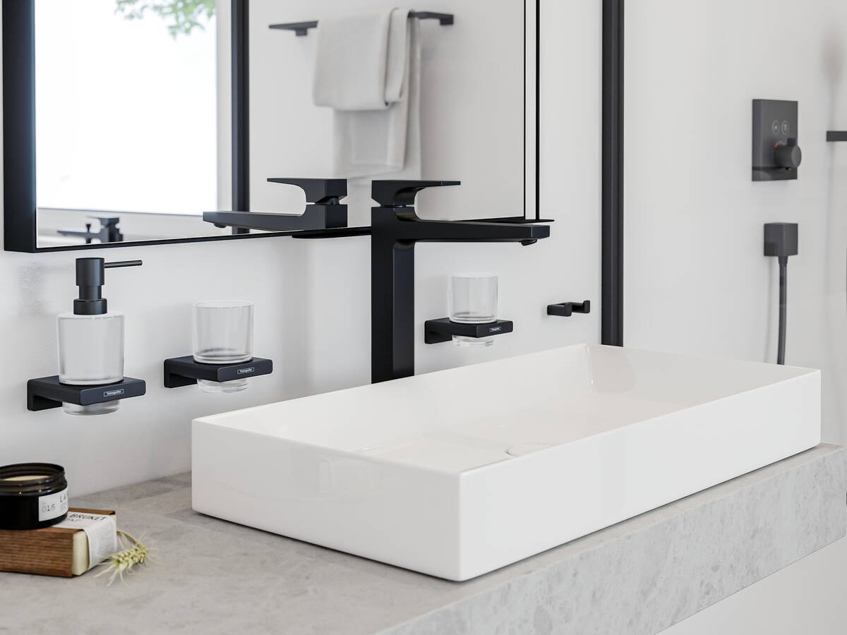 Hansgrohe-addstoris-matsort-dobbelt-haandklaedekrog