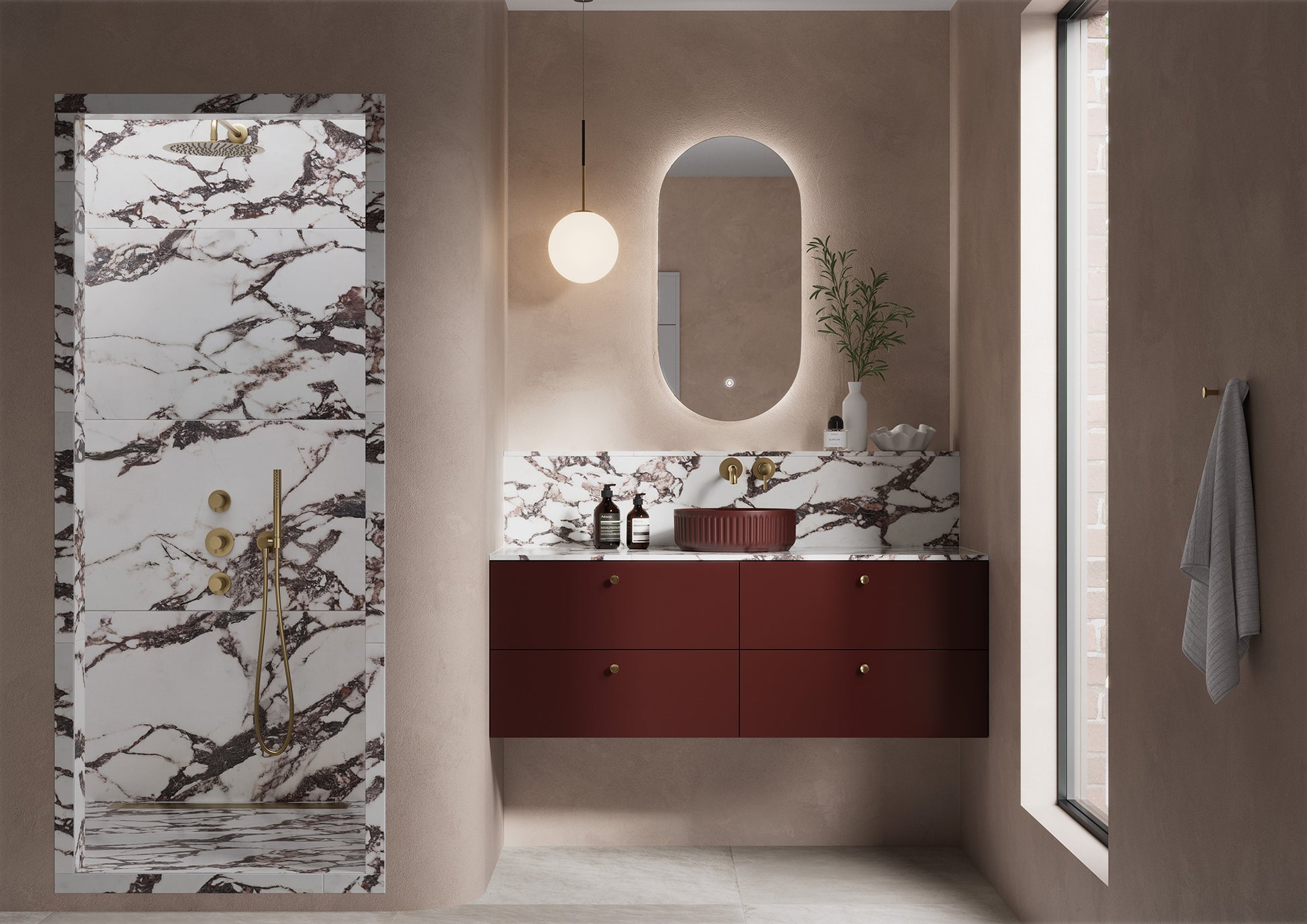 Damixa ZEN håndklædekrog, 2 stk., børstet bronze