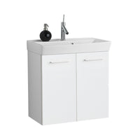 Dansani Mido badeværelsesmøbel m/ låge med Cappella håndvask 62 cm, mat hvid